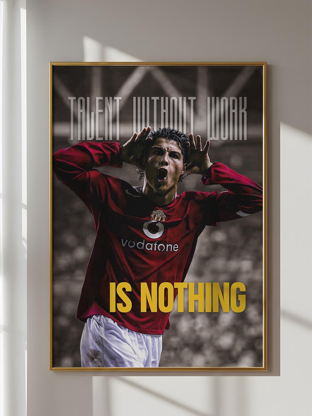 Cristiano Ronaldo CR7 Poster - Football Legend - Instant Download + FREE Wallpaper