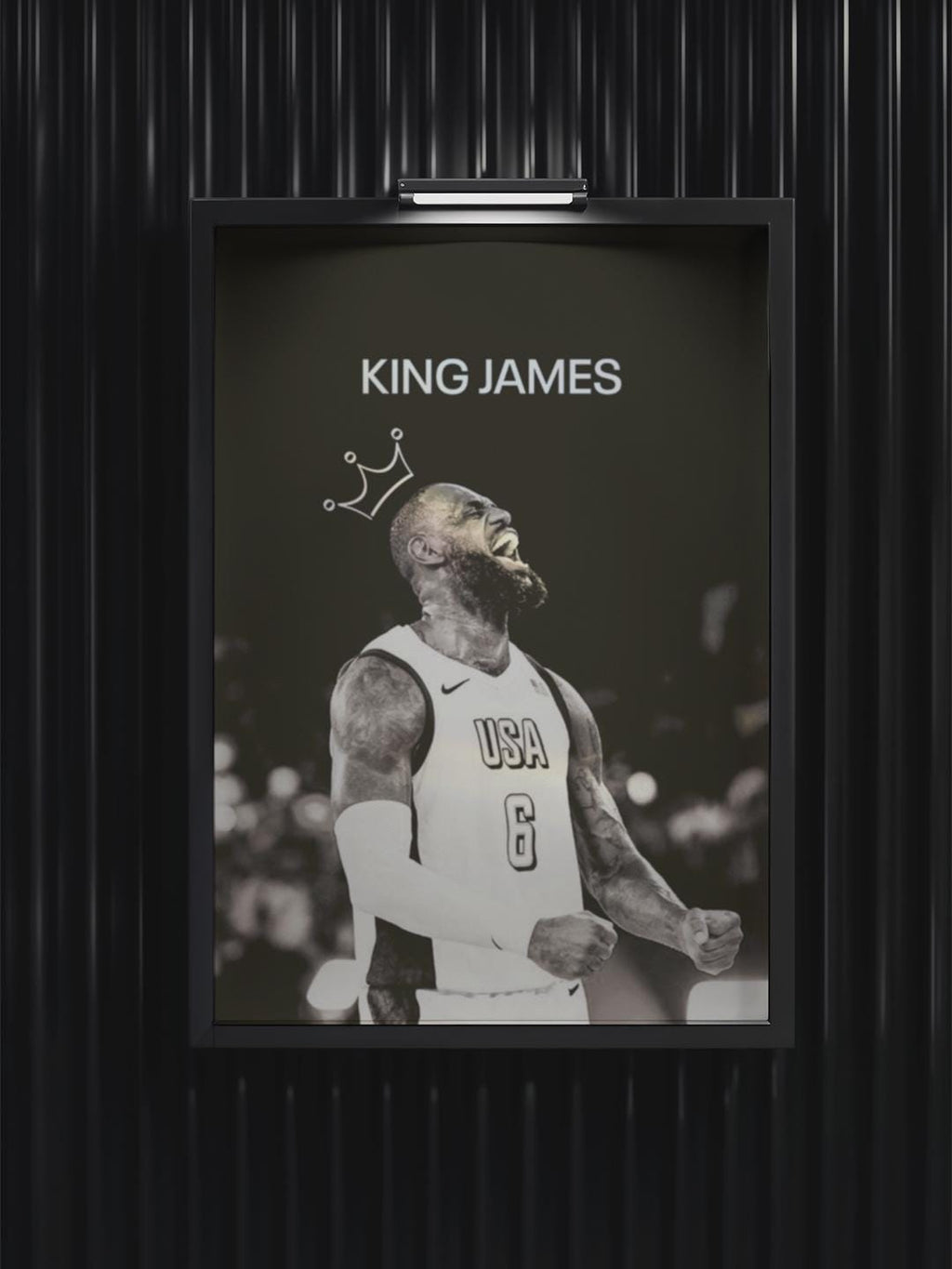LeBron James Poster - King James Art - Lakers Basketball - Instant HD Download + FREE Smartphone Wallpaper