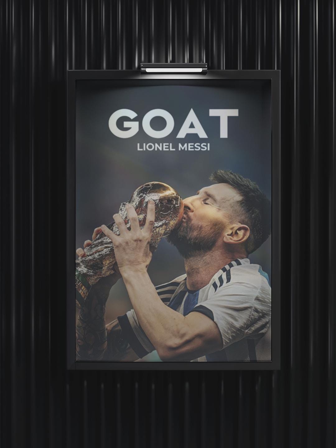 Lionel Messi Poster - The GOAT Soccer - Argentina World Cup Legend - Instant HD Download + FREE Smartphone Wallpaper