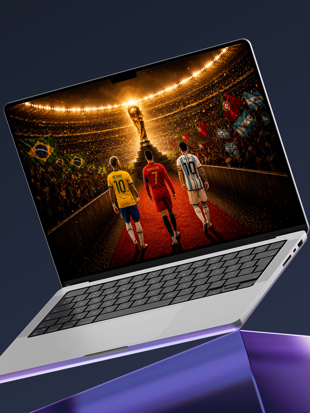 The Last Dance Soccer Poster & Digital Wallpaper Bundle – Messi, Ronaldo, Neymar World Cup 2026 | High-Res Print PDF & JPG, Desktop & Phone Backgrounds