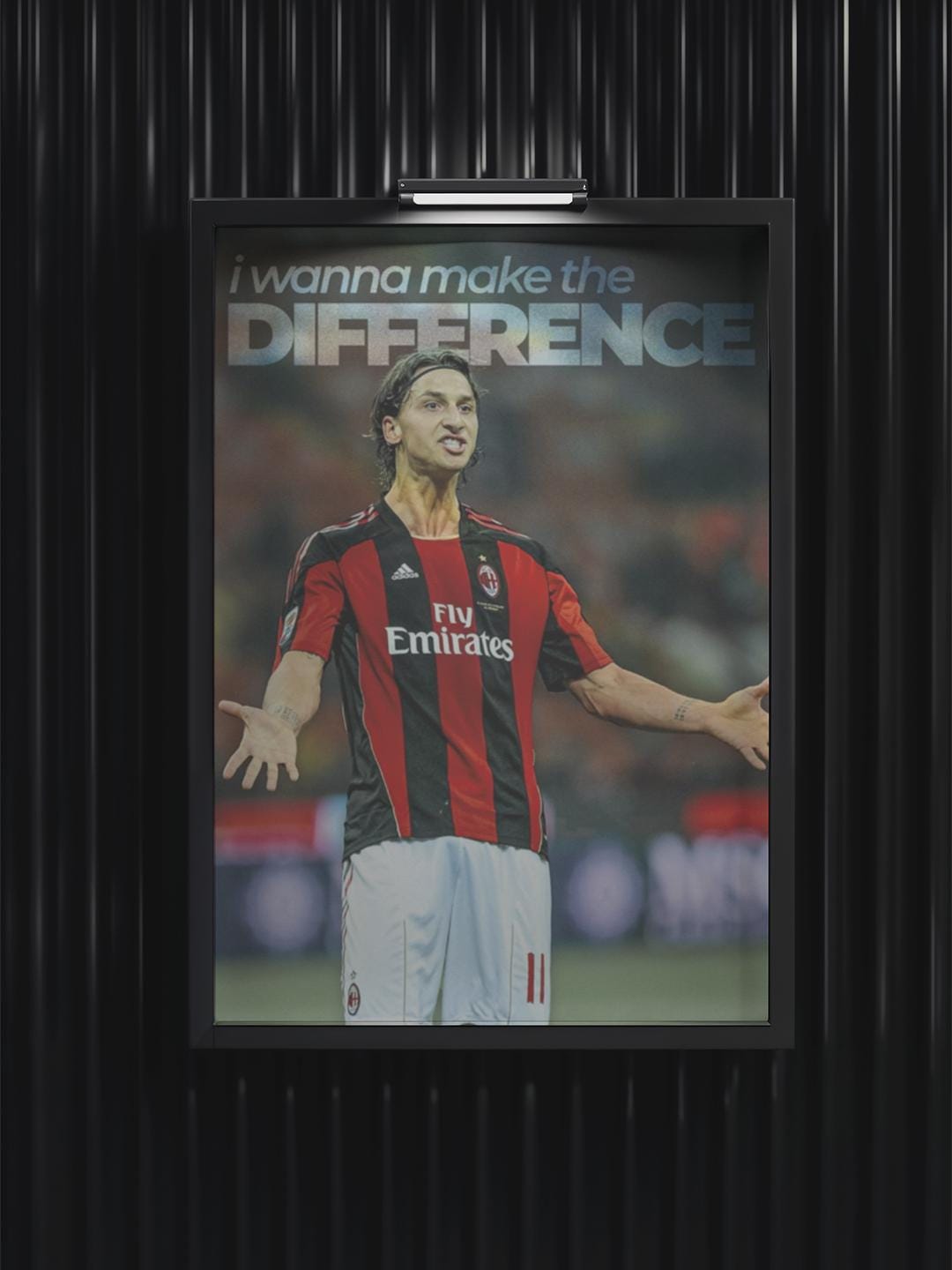 Zlatan Ibrahimovic Poster - The Lion Art - AC Milan Legend - Instant HD Download + FREE Smartphone Wallpaper