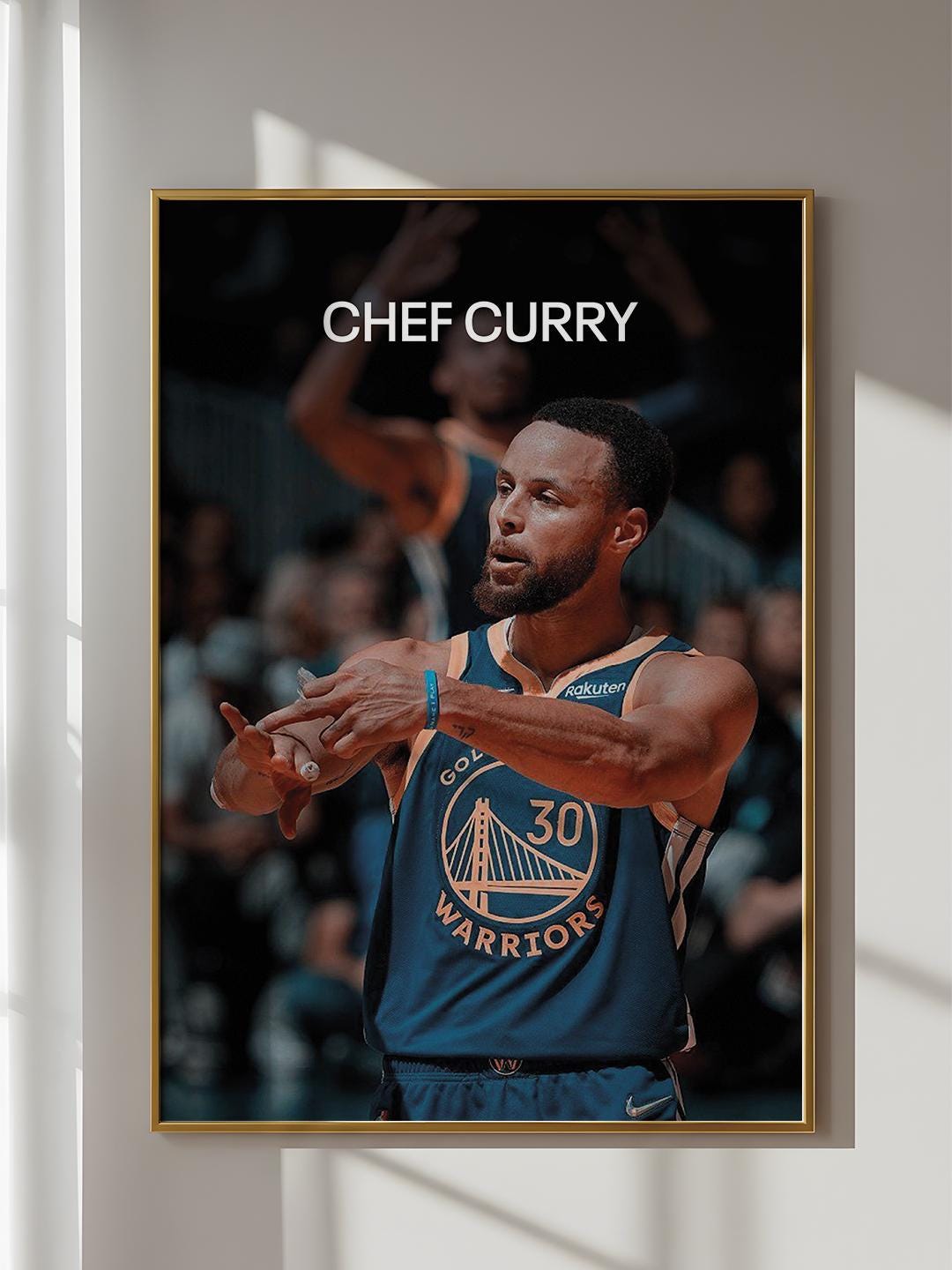 Stephen Curry Digital Poster - Golden State Warriors - NBA Basketball - Instant Download + FREE Wallpaper