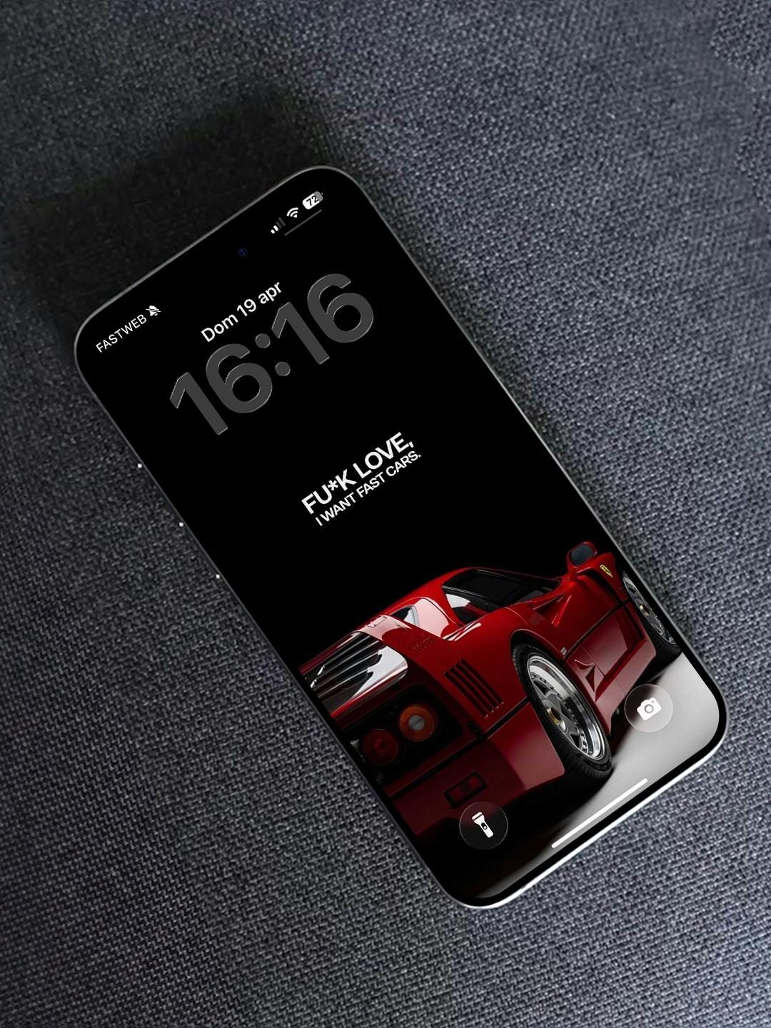Ferrari F40 Digital Poster & Wallpapers Bundle | Luxury Car Art | "Fu*k Love I Want Fast Cars" | Instant Download 4K